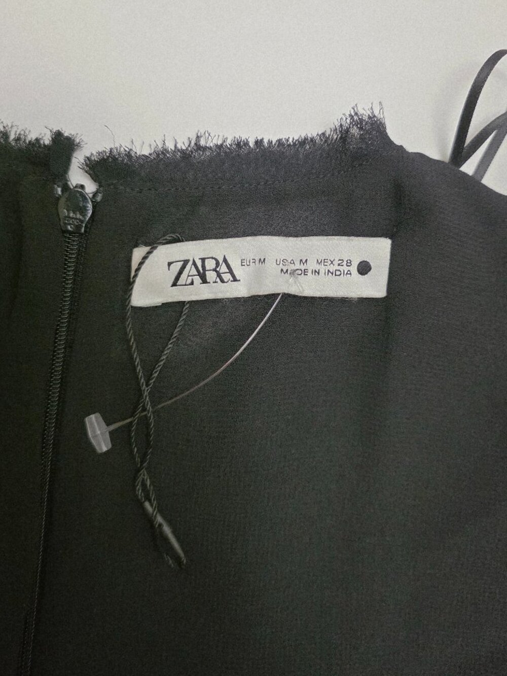 NWOT Zara Black Fringed Midi Dress - Picture 12 of 16